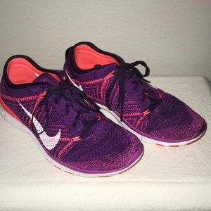 Women’s Nike Free TR Flyknit purple size 10